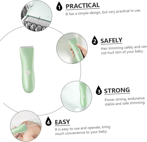 Trimmer SUPVOX Electric Hair for Babies Rechargeable Infant Hair Clipper for Newborns Ergonomic Design and Comfortable
