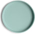 mushie Classic Silicone Suction Plate | BPA-Free Non-Slip Design (Cambridge Blue)