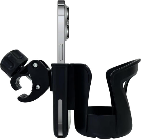 LAIFILI 2-in-1 Stroller Cup Holder with Phone Holder, Bike Cup Holder, Universal Cup