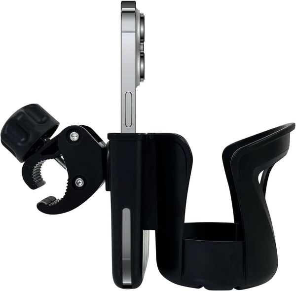 LAIFILI 2-in-1 Stroller Cup Holder with Phone Holder, Bike Cup Holder, Universal Cup