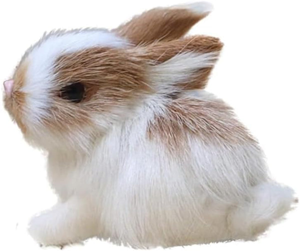 Mini Simulation Rabbits, Lifelike Cute Plush Rabbits, Miniatures Cute Stuffed Animal Figurines, Home Party Decors, Model Gift, Miniatures Decorations, Home Decoration