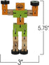 ArtCreativity 3 Pack Wooden Toy Robots, Colorful 5.75 Inch Transforming Action Figures for Kids' STEM Play