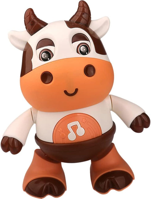 3 1+, 3+ Electric Dancing Cow Light up Musical Cow Plastic Dancing Toys Baby Animal Sounds Toys Toddler Sensory