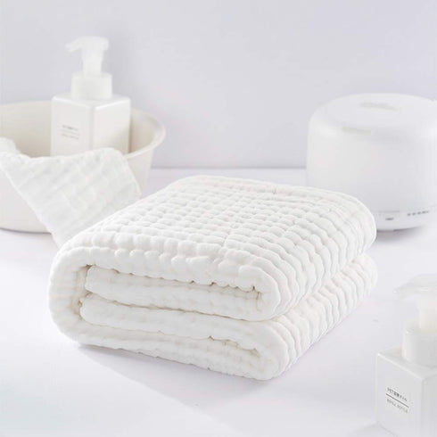 Yoofoss Hooded Baby Towels for Newborn, 100% Muslin Cotton Bath Towel with Hood, Large 32x32 Inch, Soft