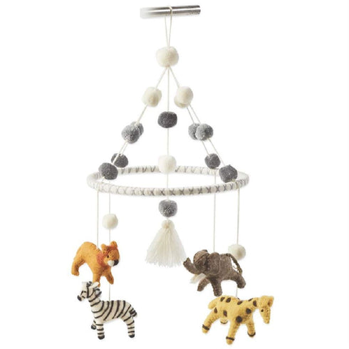 Mud Pie Nursery Baby Crib Mobile, Safari, Multicolor, 24 1/2" x 10