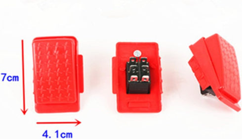 Accelerator Foot Pedal Electric Switch for Kids Electric Ride On Toy Car, Red 6-pin Socket