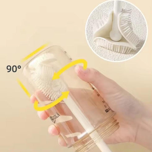 Generic 360Silicone Soft Bristle Silicone Water Bottle Cleaner, Cup Brush Long Handle Water Bottle Brush Cleaner, Deep