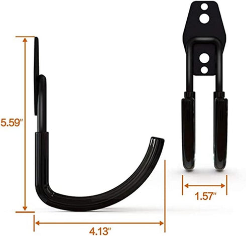 Wall Mount Baby Stroller Hanger, Steel Garage Tool Storage Organizer, Baby Stroller Rack Holder (Black)