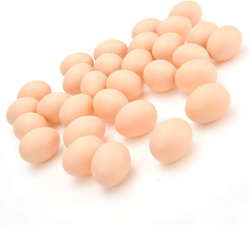 30 PowerTRC Pcs Plastic Eggs Toys, Toy Food DIY Easter Eggs, Real-Life Size Faux Pretend Play Food Play Kitchen