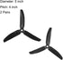 5040 5x4 Inch 3-Vane 2 uxcell RC Propellers Multi-Rotor for Aircraft Toy, Nylon Black Pairs
