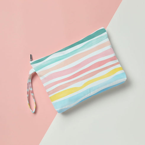 Waterproof Makeup Bag, Large Capacity Travel Cosmetic Bag, Zipper Pouch for Women, Beach Starfish Decor
