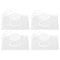 Sorcristy 4PCS White Baby Wet Wipes Pouches, Travel Wet Wipes Bags Cases, Reusable