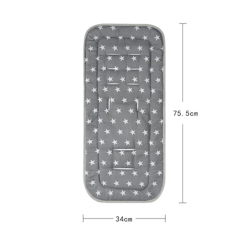 SIQITECHNO 1-3 Universal Kids Stroller Seat Liner Cotton Kids Pushchair Cushion Seats Mat Breathable Stroller Liner