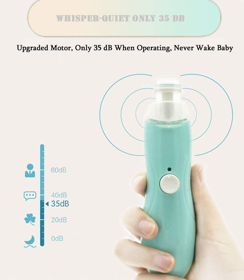 Rechargeable Baby Nail File, Fansidi Electric Trimmer for Newborn Infant or Toddler, Extra Replacement Pads