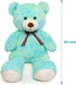 Tezituor 40in Big Teddy Bear, Giant Rainbow Green Stuffed Animal for Baby Shower and Gifts