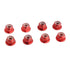 8PCS Flange M4 Lock Nuts Serrated Nylon Self-Tightening Aluminum M4 Wheel Hardware for Axial HPI TLR ECX Model RC Car Vehicles Upgraded Replacement Parts (Red)