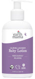 Earth Mama Calming Lavender Baby Lotion for Dry Skin, Organic Moisturizer with Aloe Juice, Rooibos, & Shea Butter, 8 Fl