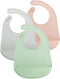 PandaEar 3 Pack Baby Bibs for Eating, Waterproof Silicone Bibs for Boys Girls, Adjustable with Food Catcher