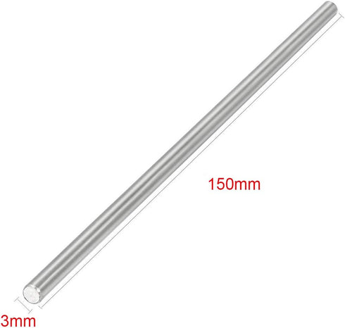 EKIND 10pcs Round Axles Shaft Rod/Straight Metal Round Shaft Rod Bars for
