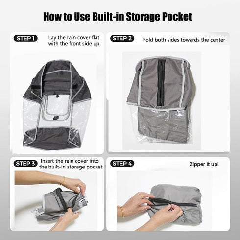 GOCKUAP Rain Cover for Joolz AER+ Stroller, Windproof & Waterproof Stroller Weather Shield Accessory, All-Season Baby