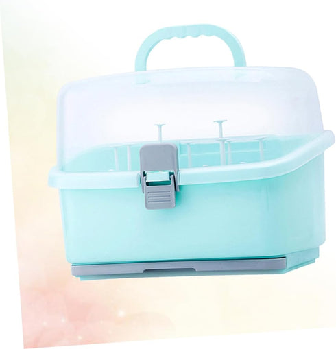 Portable Green Milk Bottle Storage Case - Organizer for Home and Travel