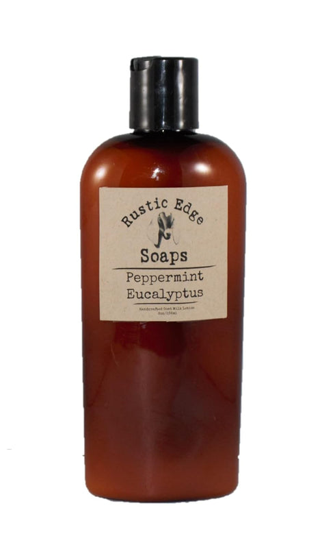 Rustic Edge Soaps Peppermint Eucalyptus Goat Milk Lotion- 8oz
