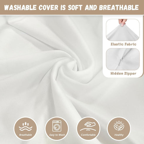 GIFTPUZZ Sloth Pattern Polyester Pillow Slipcovers for Breastfeeding Moms, Cartoon Nursing Pillow Cover Stretchy