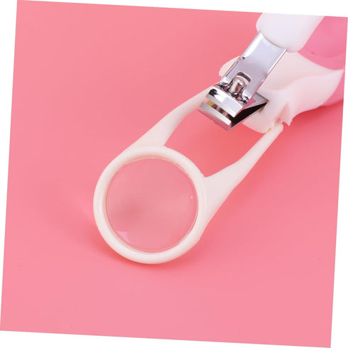 Set VICASKY Nail Care Safe Nail Clippers Tweezers Scissors for Newborns and Toddlers Portable Pink Grooming Kit