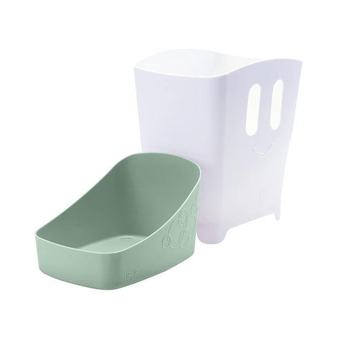 Ubbi Bath Toy Organizer Caddy with Removable Drying Rack Bin & Scoop for Toddlers + Baby, Freestanding Sage