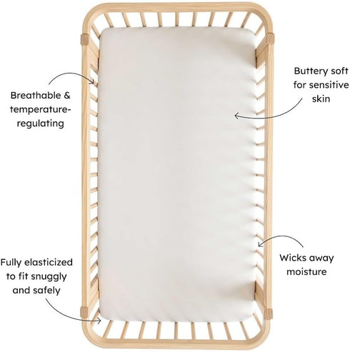 Kyte Baby Ultra-Gentle Oat Crib Sheet - Standard Fitted Size