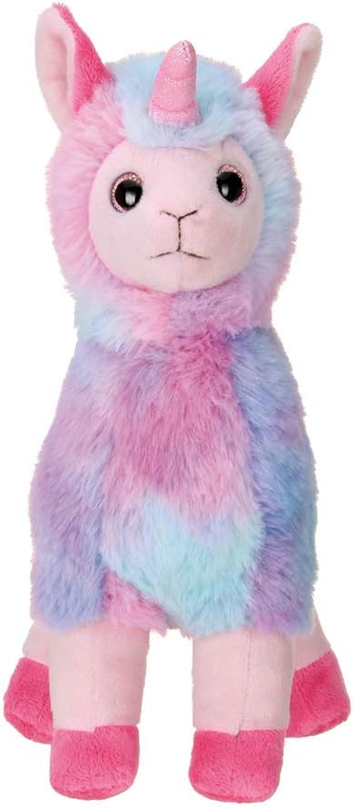 Bearington Luna Llamacorn Plush, 10 Inch Rainbow Llama Stuffed Animal