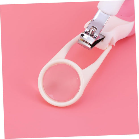 Set Trimming Nail Care Pink Nail Clippers Scissors Tweezers for Newborns Boy Girl Portable Grooming Kit with Fold Away