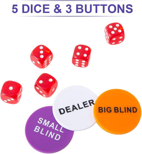 Poker Chip Set - 300PCS 11.5 Gram Chips with Aluminum Case for Texas Holdem and Blackjack