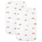 Bassinet Sheet Set 2 Pack Fitted Bassinet Sheets for Baby Boy Girl,