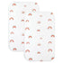 Bassinet Sheet Set 2 Pack Fitted Bassinet Sheets for Baby Boy Girl,