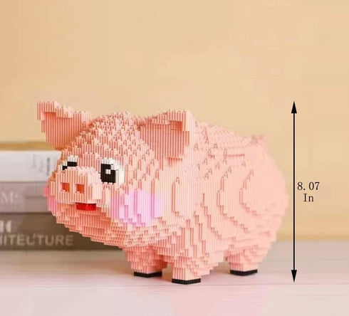 Animal Pig Micro Building Blocks Set - 2745PCS Gift for Adults and Kids
