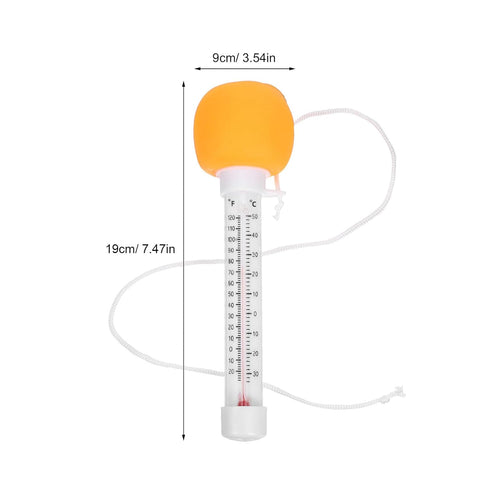 Swimming HANABASS Floating Pool Thermometer, Bath Temperature Gauge with Orange Design, Floating Pool Temperature Gauge