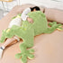 Huniupore Large Frog Stuffed Animal Green Frog Plush Toy Frog Plushies Hugging Pillow