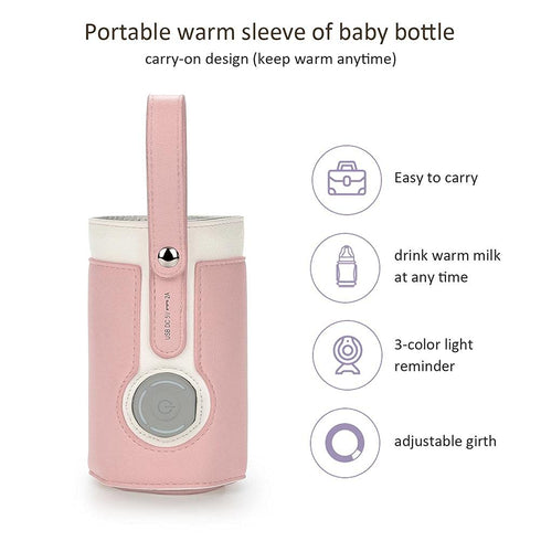 Warmer,3 Keenso Baby Bottle Temperature Portable Baby Bottle Warm Cover for Home and Outdoors