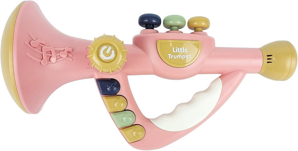 Musical Toys for Kids, Little Trumpet Toy for Toddlers, Educational Music Toy for Ages 1-3 (Pink)