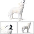 Flormoon Realistic Roaring Wolf Animal Figures - Plastic Early Educational Toys Cupcake Topper for Kids 3+