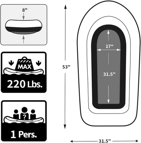 Boat,Swimming BESTHLS Inflatable Pool and Lake Inflatable Boat