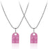 Caiyao Multicolor Heart Peach Puzzle Couple Necklace Bricks Puzzle Assembled Pendant Necklace Love Heart Matching Block