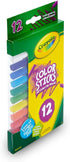 Crayola Woodless Colored Pencils Set for Kids, 12 Count, Non-Toxic, Fine Lines & Broad Strokes, Classroom Art Supplies