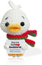 AicooFest Positive Crochet Duck Animals Emotional Support Plush Funny Knitted Duck Stuffed Animal