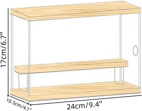 LONG TAO Clear Acrylic Display Case with Shelf - Collectibles Storage Showcase for Hot Wheels, Lego, Funko Pop