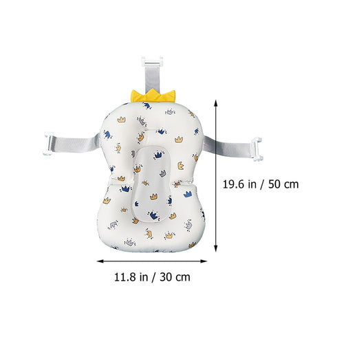 Bath Cushion for Newborns Bathtub Mat Supportive Floating Seat Soft Breathable Non-Slip Tub Holder Head Neck Back