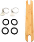 PandaEar High Chair Footrest for IKEA Antilop, Adjustable Height Natural Bamboo Wooden Footrest with Rounded Corners