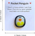 A Little Pocket Penguin Hug, Mini Cute Animal Decoration, Stress Relief Toy with Card, Unique 2025 Gifts for Teens