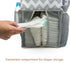 Chevron Pattern Diaper Caddy and Nursery Organizer for Newborn Baby Essentials, Multiple Pockets for Storage